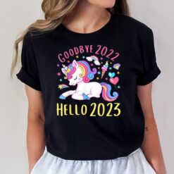 Goodbye 2022 Hello 2023 Happy New Year Christmas Unicorn T-Shirt