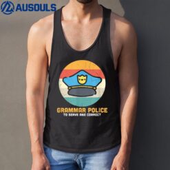 Grammar Police Funny Costume Tank Top