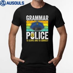 Grammar Police  Kids Law Enforcement Cop Funny Ver 2 T-Shirt