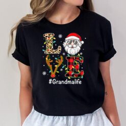 Grandma Santa Christmas Family Love Grandma Life Xmas Pajama T-Shirt