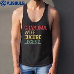 Grandma Wife Euchre Legend Vintage Euchre Card Game Tank Top