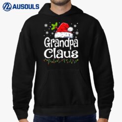 Grandpa Claus Shirt Christmas Lights Pajama Family Matching Hoodie