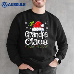 Grandpa Claus Shirt Christmas Lights Pajama Family Matching Sweatshirt