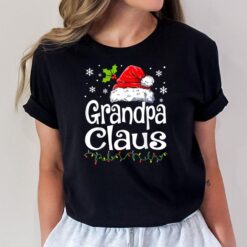 Grandpa Claus Shirt Christmas Lights Pajama Family Matching T-Shirt
