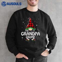 Grandpa Gnome Buffalo Plaid Matching Family Christmas Pajama Sweatshirt