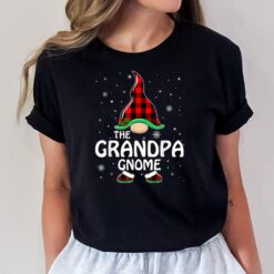 Grandpa Gnome Buffalo Plaid Matching Family Christmas Pajama T-Shirt
