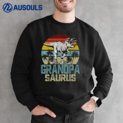 Grandpasaurus T Rex Dinosaur Grandpa Saurus Family Matching Sweatshirt