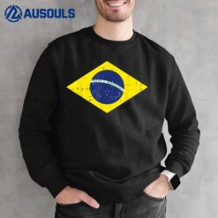 Green Brazil Flag Soccer Fan Men Women Boys Girls Kids Sweatshirt