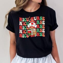 Groovy NICU Nurse Christmas Gnome Costume Neonatal Nurse T-Shirt