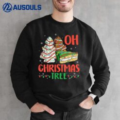 Groovy Oh Christmas Tree Cakes Debbie Becky Jen Cake Lovers Sweatshirt