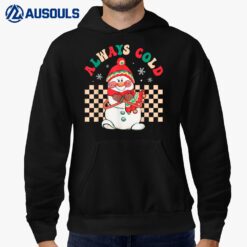 Groovy Retro Christmas Always Cold Snowman Jolly Xmas Vibes Hoodie