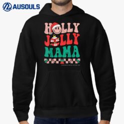 Groovy Retro Christmas Hippie Have A Holly Xmas Jolly Mama Hoodie