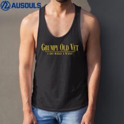 Grumpy Old Vet I Do What I Want Funny Military Veteran Style Tank Top