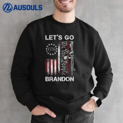 Gun 1776 American Flag Conservative Let's Go Brandon Sweatshirt