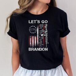 Gun 1776 American Flag Conservative Let's Go Brandon T-Shirt