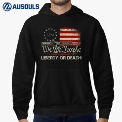 Gun Vintage American Flag Give Me Liberty Or Give Me Death Hoodie