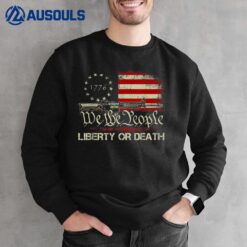 Gun Vintage American Flag Give Me Liberty Or Give Me Death Sweatshirt