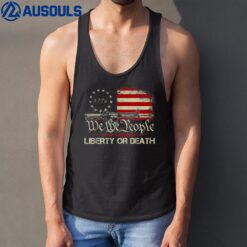 Gun Vintage American Flag Give Me Liberty Or Give Me Death Tank Top