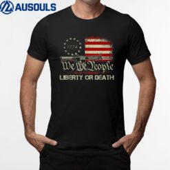 Gun Vintage American Flag Give Me Liberty Or Give Me Death T-Shirt