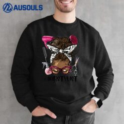 Hairdresser Hairstylist Black Afro Woman Melanin Girl Sweatshirt