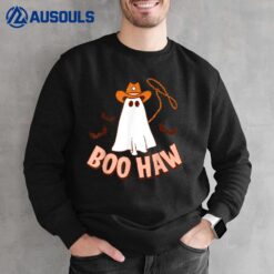 Halloween Boo Haw Ghost Funny Cowboy Cowgirl Western Sweatshirt
