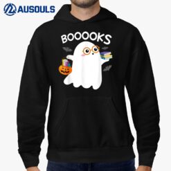 Halloween Booooks Cute Ghost Reading Library Books Halloween Hoodie