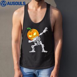 Halloween Boys Dabbing Skeleton Scary Pumpkin Jack O Lanter Tank Top