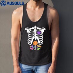 Halloween Candy Xray Skeleton Costume Tank Top