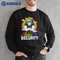 Halloween Costume Unicorn Security Matching Family Men Women Sweatshirt