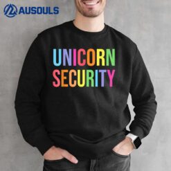 Halloween Dad Mom Daughter Adult Costume Unicorn Security Sweatshirt