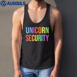 Halloween Dad Mom Daughter Adult Costume Unicorn Security Tank Top