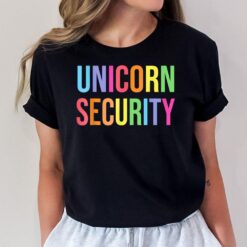 Halloween Dad Mom Daughter Adult Costume Unicorn Security T-Shirt