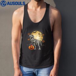 Halloween Dinosaur T Rex Skeleton Scary Tank Top