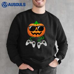 Halloween Jack O Lantern Gamer Boys Kids Men Funny Halloween Sweatshirt