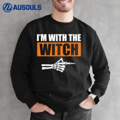 Halloween Men I'm With The Witch Funny Halloween Sweatshirt