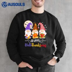 Halloween Thanksgiving Christmas Gnome Happy HallothanksMas Sweatshirt