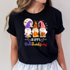Halloween Thanksgiving Christmas Gnome Happy HallothanksMas T-Shirt