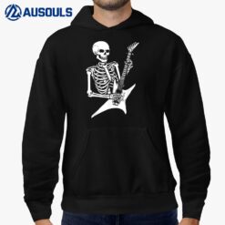 Halloween skeleton playing guitar electric Classical Vibes Hoodie