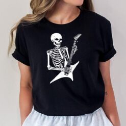 Halloween skeleton playing guitar electric Classical Vibes T-Shirt