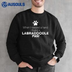 Hand labradoodle paw dog dogs dog owner dog dad Sweatshirt