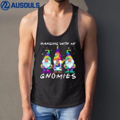 Hanging With My Gnomies Hippie Gnomes Friend Christmas Party Tank Top