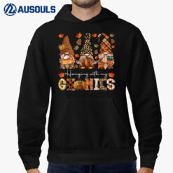Hanging With My Gnomies Leopard Gnome Thanksgiving Kid Women Hoodie
