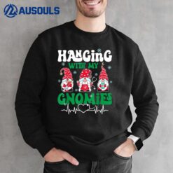 Hanging With My Gnomies Nurse Gnome Stethoscope Christmas Sweatshirt