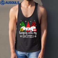 Hanging With My Gnomies Santa Christmas Pajamas Women Men  Ver 2 Tank Top