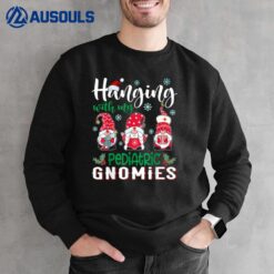 Hanging With My Pediatric Gnomies Nurse Christmas Santa Hat Sweatshirt