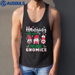 Hanging With My Pediatric Gnomies Nurse Christmas Santa Hat Tank Top