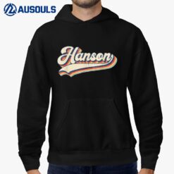 Hanson Surname Vintage Retro Gift Men Women Girl Boy Hoodie