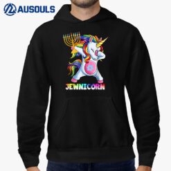 Hanukkah Dabbing Unicorn Jewnicorn Chanukah Jewish Xmas Hoodie