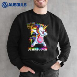 Hanukkah Dabbing Unicorn Jewnicorn Chanukah Jewish Xmas Sweatshirt