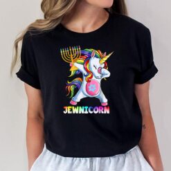 Hanukkah Dabbing Unicorn Jewnicorn Chanukah Jewish Xmas T-Shirt